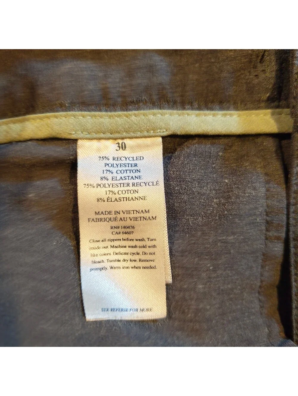 Faherty Men’s Size 30 All Day Shorts Dark Gray Recycled Stretch Fabric